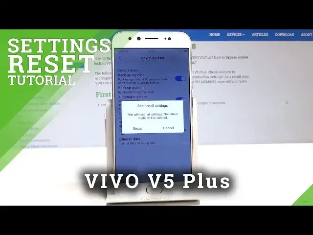 'Video thumbnail for How to Reset Settings in VIVO V5 Plus - Restore Default Settings'