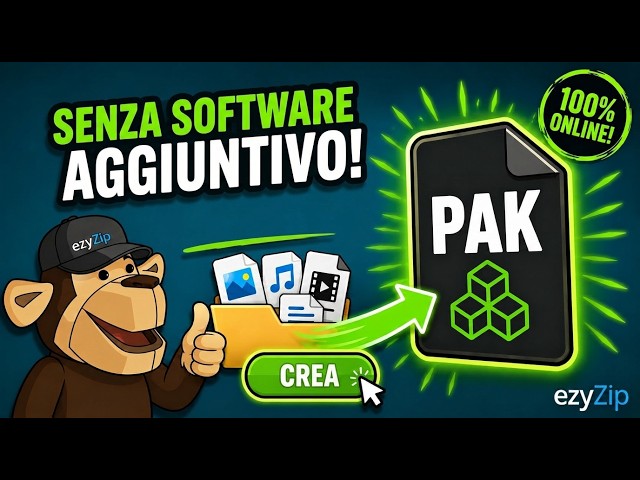 Video thumbnail for 📦 Come Creare File PAK Online Gratuitamente | Senza Installazione di Software