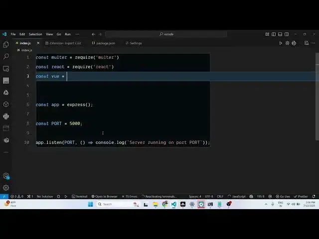 Video thumbnail for How to See Size of Imported Node js npm Packages in VSCode IDE