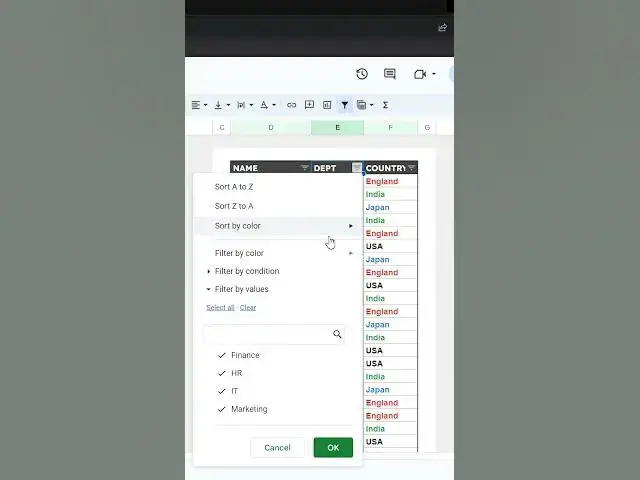 'Video thumbnail for How to Filter by Color in Google Sheets #googleworkspace #googlesheets'