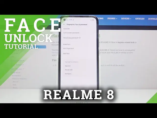 'Video thumbnail for How to Set Up Face Unlock on REALME 8 – Use Face Recognition'