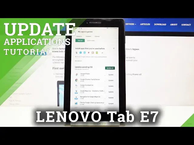 Video thumbnail for How to Update Apps on LENOVO Tab E7 – Download New App Version