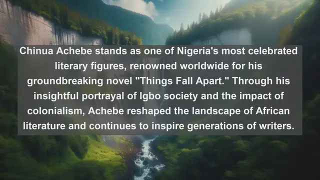 Video thumbnail for Exploring Literary Giants: Top 10 Famous Writers in Nigeria