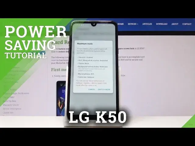 'Video thumbnail for How to Enable Power Saving mode in LG K50 - Energy saver'
