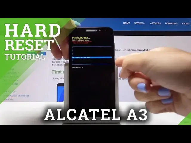 'Video thumbnail for How to Hard Reset ALCATEL A3 - Wipe Data / Bypass Screen Lock'