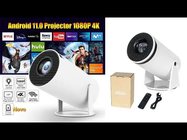 Video thumbnail for Projetor 4K HD 150 Polegadas Celular, Tv B0x, Xbox, PS, Pc, Wifi HY300 Pro Magcubic