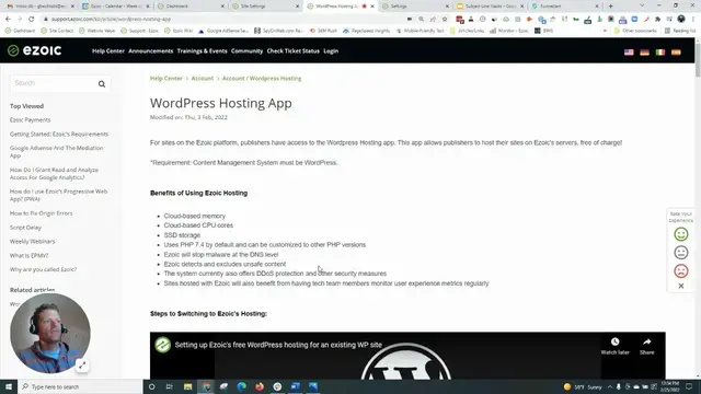 Video thumbnail for Ezoic Wordpress Hosting (Free hosting for sites built on Wordpress through Ezoic!)