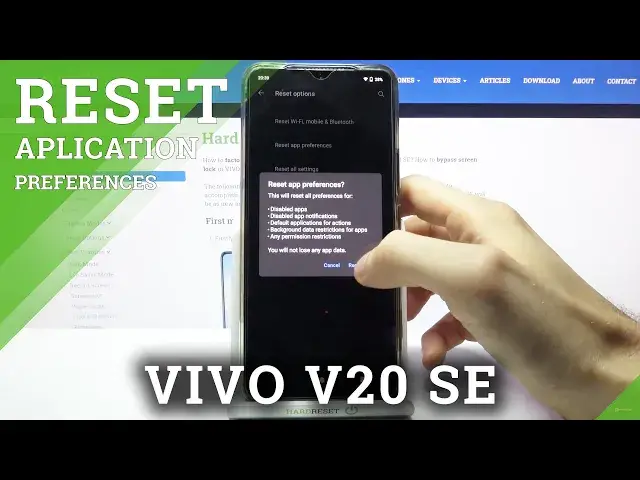 'Video thumbnail for How to Reset App Preferences in VIVO V20 SE - Restore App Preferences'