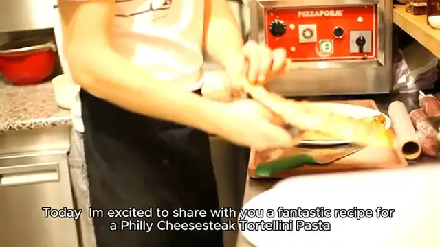 Video thumbnail for Philly Cheesesteak Tortellini Pasta