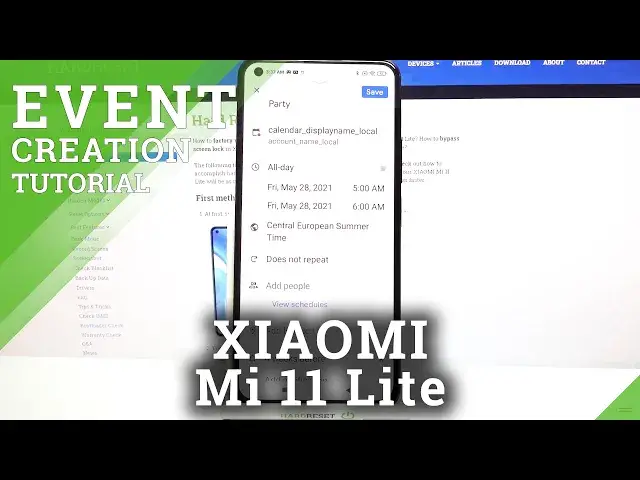 'Video thumbnail for How to Add Event to Calendar on XIAOMI MI 11 Lite – Calendar Reminders'