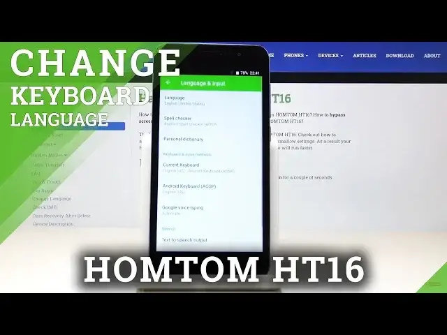 'Video thumbnail for How to Change Keyboard Language in HOMTOM HT16 - List of Languages'