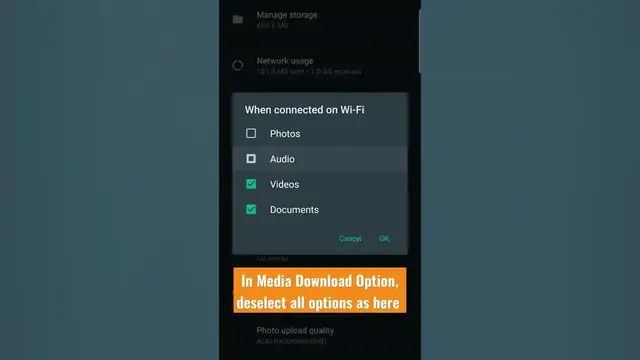 'Video thumbnail for How to stop media ( Photo, Video, Audio ) Autodownload with WhatsApp? #savebandwidth #stopdownload'
