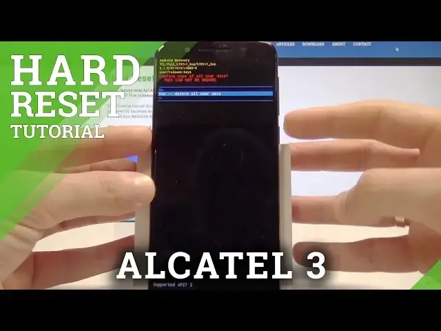 'Video thumbnail for How to Bypass Screen Lock in ALCATEL 3 - Hard Reset / Format / Wipe Data by Recovery Mode'