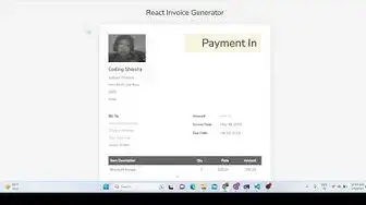 Video thumbnail for Build React.js jsPDF Invoice PDF Generator Editor in Browser Using Html2Pdf.js in HTML5 & Javascript
