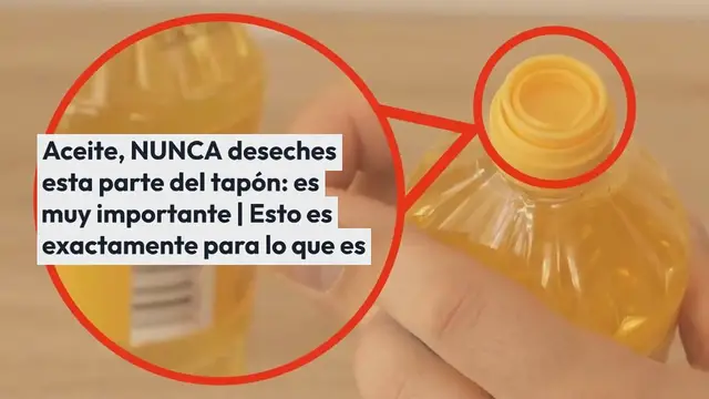 Video thumbnail for Aceite, NUNCA deseches esta parte del tapón: es muy importante | Esto es exactamente para lo que es