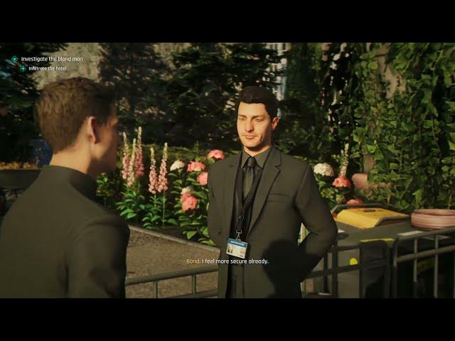 Video thumbnail for 007 First Light - In Position: Investigate The Blond Man: Follow Bellhop | Talk with Security Guard