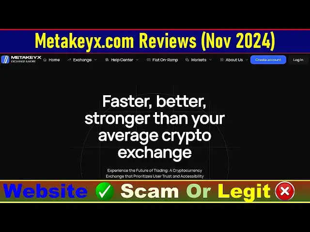 Video thumbnail for Metakeyx.com Review (Nov 2024) : Is This Crypto Platform a Scam or Legit?