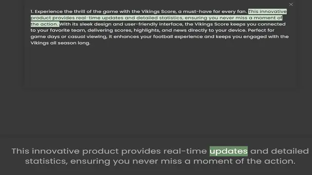 Video thumbnail for product provides real-time updates and detailed statistics, ensuring you never miss a moment of the action. With its sleek design and user-friendly interface, the Vikings Score keeps you connected to your favorite team, delivering sco