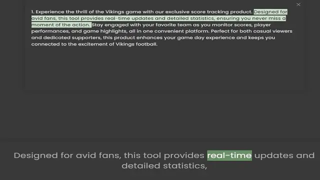 Video thumbnail for avid fans, this tool provides real-time updates and detailed statistics, ensuring you never miss a moment of the action. Stay engaged with your favorite team as you monitor scores, player performances, and game highlights, all in one conv
