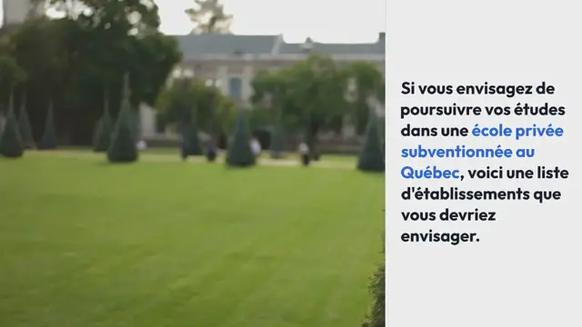 Video thumbnail for Liste des écoles privées subventionnées du Québec