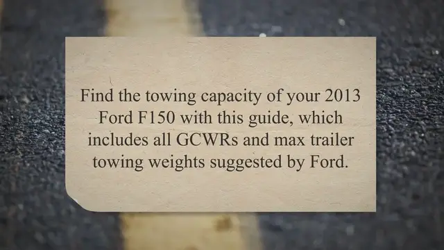'Video thumbnail for 2013 F150 Towing Capacity Guide (with Charts)'