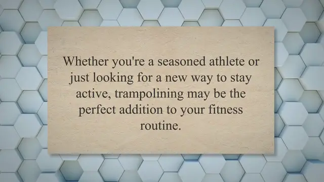 'Video thumbnail for Jumping to Better Health: Exploring the Cardiovascular, Musculoskeletal, and Mental Benefits of Trampolining'