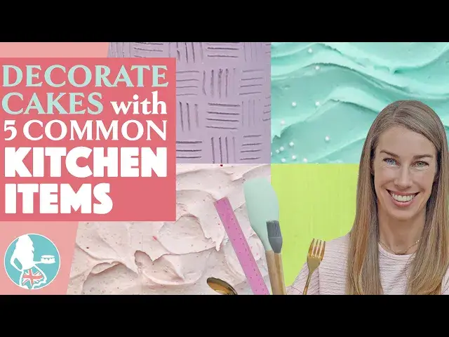 'Video thumbnail for 5 UNIQUE Cake Designs Using COMMON Kitchen Items'