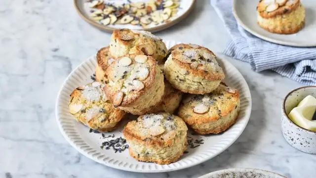 'Video thumbnail for Lavender Almond Scones Recipe'