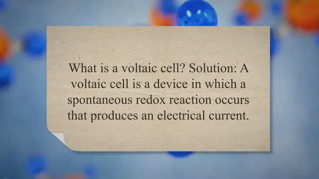 Video thumbnail for Voltaic cells problems and solutions