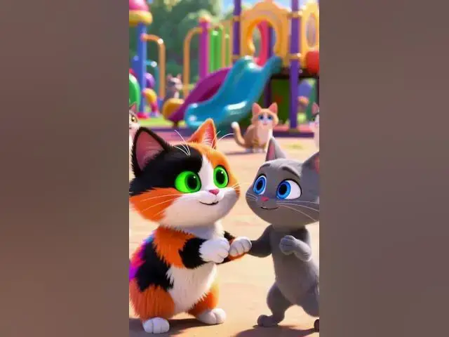 Video thumbnail for Pure Joy: Kittens Take Over Slides! 🐾 #shorts #felinefun