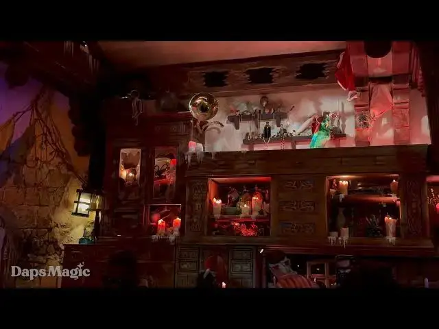 Video thumbnail for Rummy the Parrot Leads Yo Ho, A Pirate's Life for Me at The Beak and Barrel | Walt Disney World