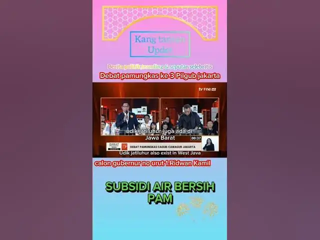 Video thumbnail for #ridwankamil #news #politics #beritaterkini #motivasi #shorts #debatpilgub