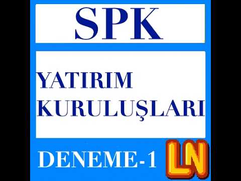 Video thumbnail for SPK Yatırım Kuruluşları 2026 Deneme 1