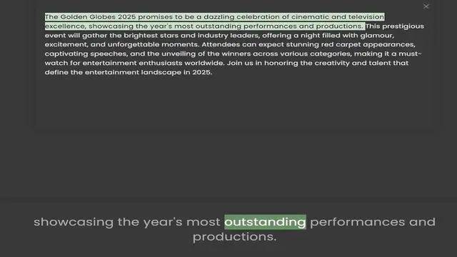 Video thumbnail for excellence, showcasing the year's most outstanding performances and productions. This prestigious event will gather the brightest stars and industry leaders, offering a night filled with glamour, excitement, and unforgettable moments. Att