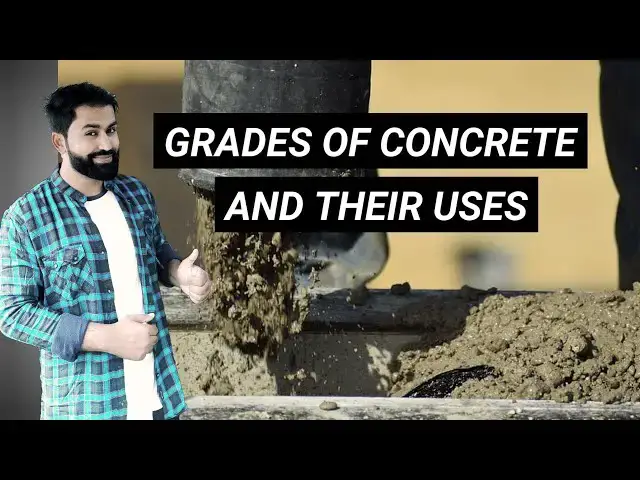 Video thumbnail for GRADES of concrete and their uses | Use of M10,M15,M20,M25 grades in construction work | Civil Tutor