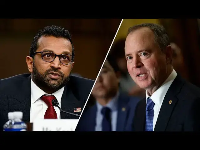 Video thumbnail for New FBI Director Kash Patel Puts Adam Schiff On Notice - 'Worst Criminal In Congress'