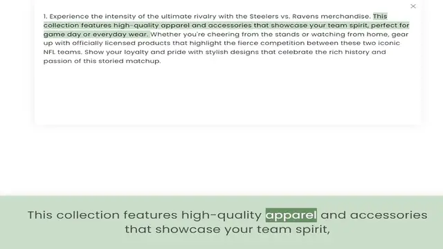 Video thumbnail for collection features high-quality apparel and accessories that showcase your team spirit, perfect for game day or everyday wear. Whether you're cheering from the stands or watching from home, gear up with officially licensed products that