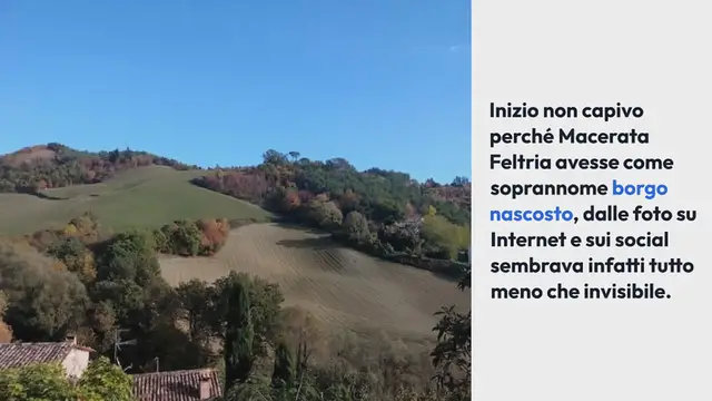 Video thumbnail for Macerata Feltria, il borgo nascosto