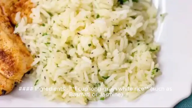 Video thumbnail for white rice recipe