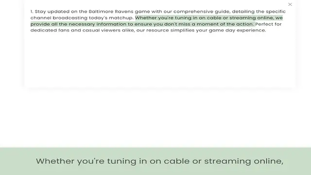 Video thumbnail for channel broadcasting today's matchup. Whether you're tuning in on cable or streaming online, we provide all the necessary information to ensure you don't miss a moment of the action. Perfect for dedicated fans and casual viewers alike, ou