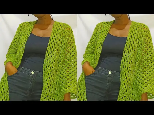 Video thumbnail for Crochet Lightweight Summer Cardigan Tutorial, Crochet Women Cardigan DIT Tutorial