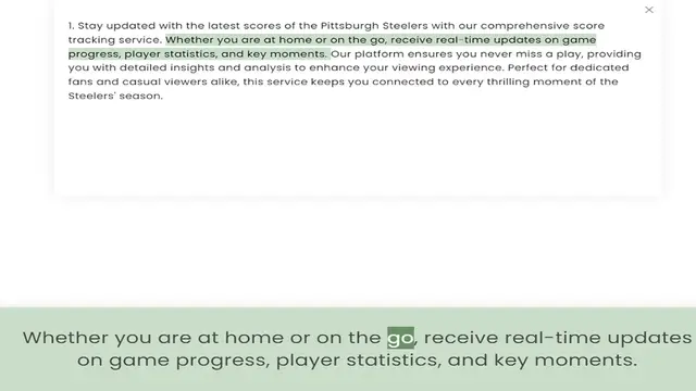 Video thumbnail for tracking service. Whether you are at home or on the go, receive real-time updates on game progress, player statistics, and key moments. Our platform ensures you never miss a play, providing you with detailed insights and analysis to enhan