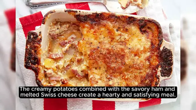 Video thumbnail for Ham, Swiss, and Potatoes_ The Perfect Casserole