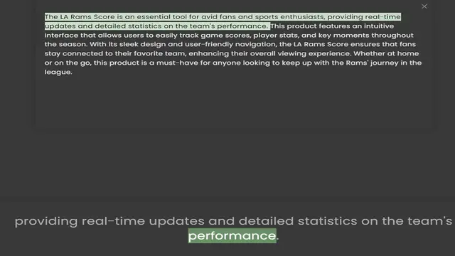 Video thumbnail for updates and detailed statistics on the team's performance. This product features an intuitive interface that allows users to easily track game scores, player stats, and key moments throughout the season. With its sleek design and user