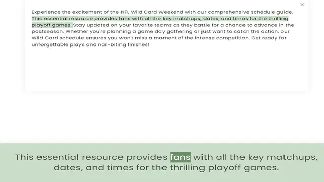 Video thumbnail for This essential resource provides fans with all the key matchups, dates, and times for the thrilling playoff games. Stay updated on your favorite teams as they battle for a chance to advance in the postseason. Whether you're planning a gam