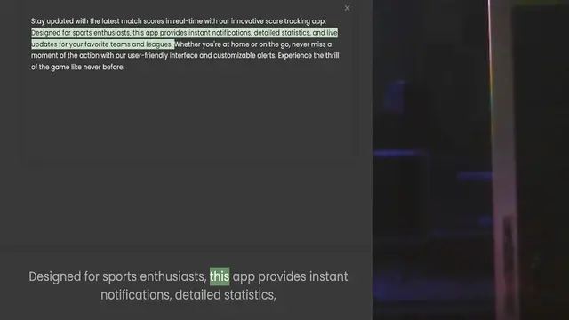 Video thumbnail for Designed for sports enthusiasts, this app provides instant notifications, detailed statistics, and live updates for your favorite teams and leagues. Whether you're at home or on the go, never miss a moment of the action with our user-frie