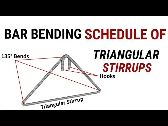 Video thumbnail for BBS of triangular Stirrups/Ties | Bar bending schedule | Cutting length of Stirrups | Civil Tutor