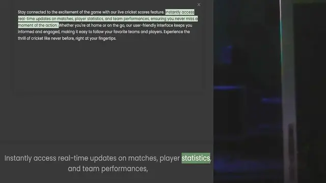 Video thumbnail for real-time updates on matches, player statistics, and team performances, ensuring you never miss a moment of the action. Whether you're at home or on the go, our user-friendly interface keeps you informed and engaged, making it easy to fol