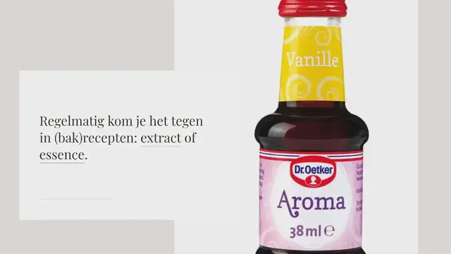 Video thumbnail for Zelf extract maken van vanille, koffie of amande