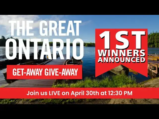 Video thumbnail for Great Ontario Get-Away Give-Away Winner Reveal and Lodge Draw!